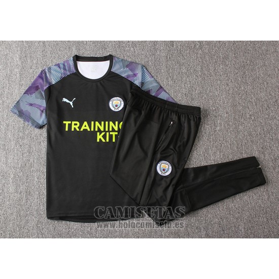 Chandal del Manchester City Manga Corta 2019-2020 Negro